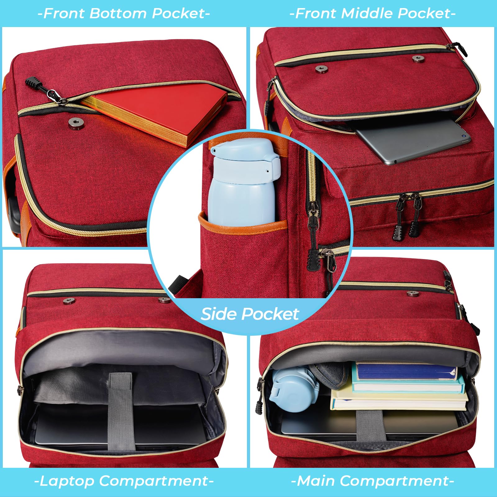 Amazon.com: Ronyes Vintage Laptop Backpack for Women Men,15.6 inch